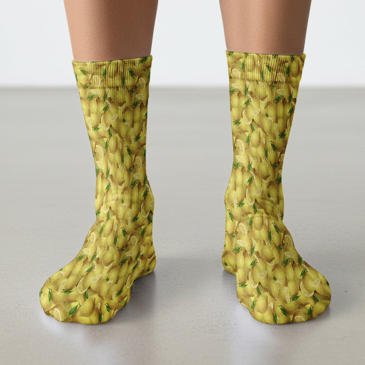 Fresh Lemon Fruit Pattern Socks, Adult Socks for Men and Women