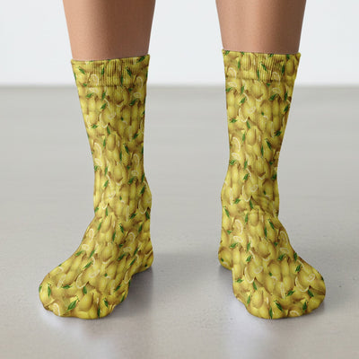 Fresh Lemon Fruit Pattern Socks, Adult Socks for Men and Women
