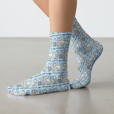 Funny Easter Nurse Goose Pattern Socks, Breathable Fabrics Medical Uniform