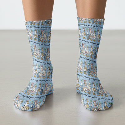 Funny Easter Nurse Goose Pattern Socks, Breathable Fabrics Medical Uniform