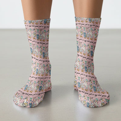 Funny Easter Nurse Goose Pattern Socks, Breathable Fabrics Medical Uniform