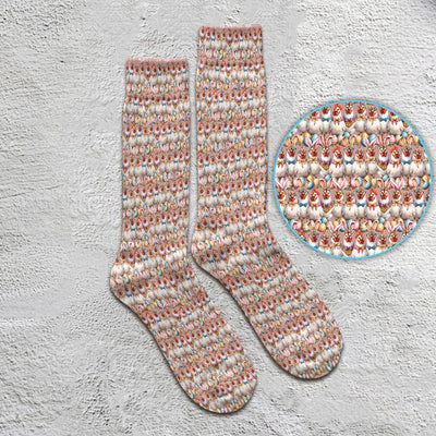 Easter Bunny Chicken Pattern Socks, Socks for Nurse Doctor