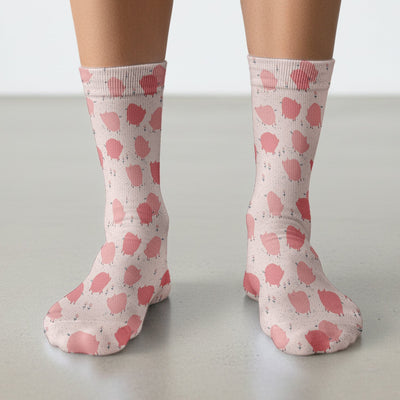 Pink Pig Farm Pattern Socks, Socks for Nurse Doctor