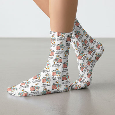 Funny Nurse Goose Crash Out Pattern Socks, Breathable Fabrics Medical Uniform
