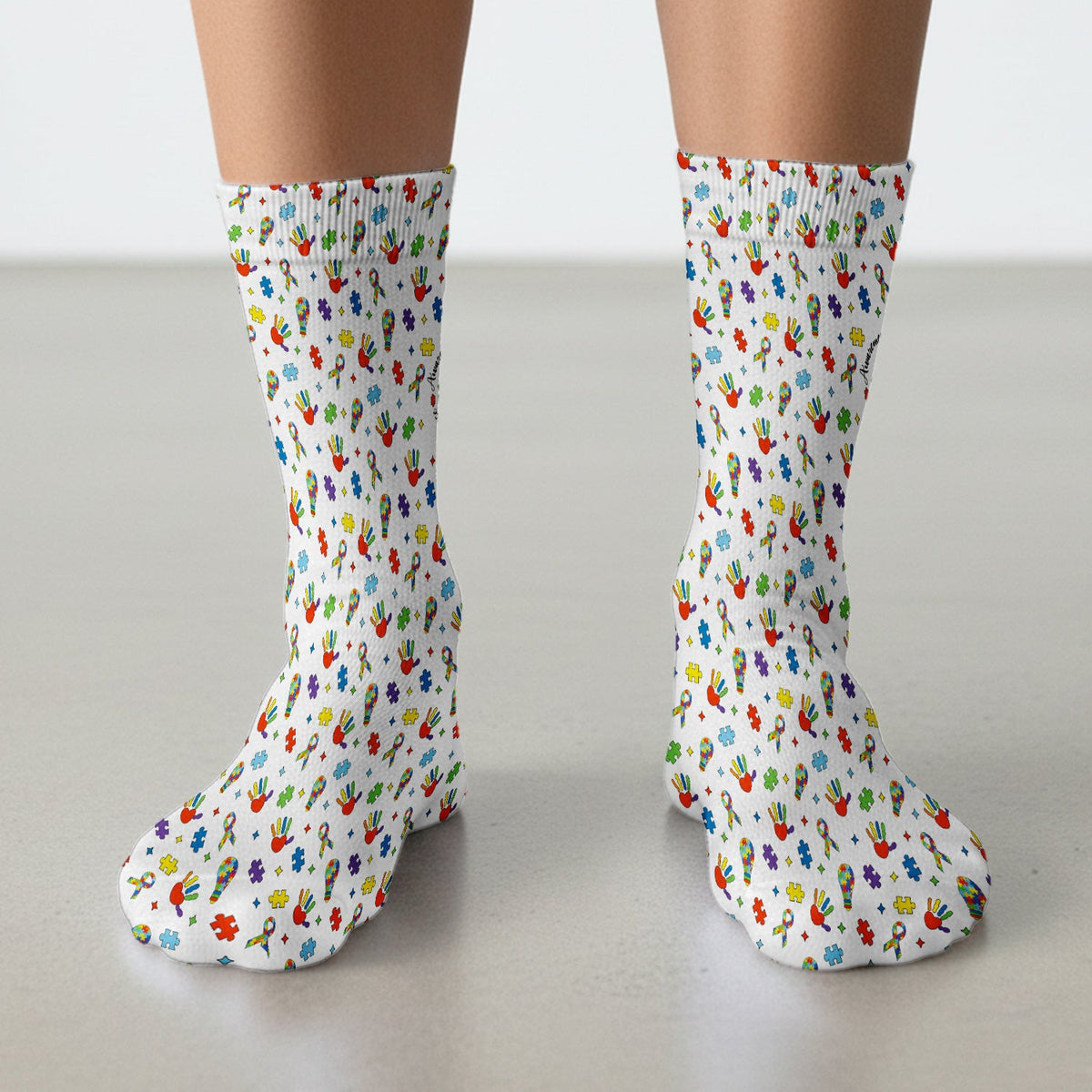 Autism Awareness Colorful Puzzle Pattern Socks, Socks for Nurse Doctor