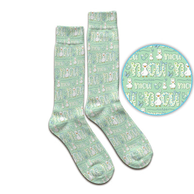NICU Nurse Duck Pattern Socks, Breathable Fabrics Medical Uniform