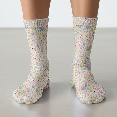 Cute Easter Nurse Bunny Egg Socks, Breathable Fabrics Medical Uniform