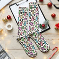 Cute Easter Bunny Pastel Pattern Socks, Socks for Nurse Doctor