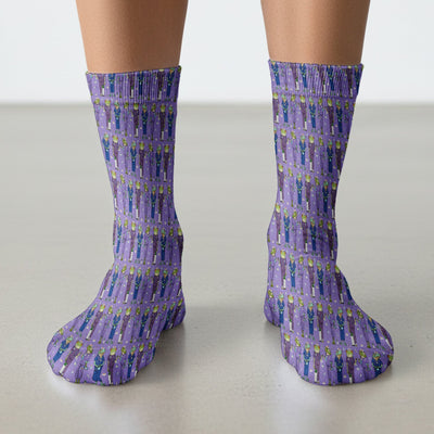 Funny Frog Nurse Pattern Medical Crew Socks for Nurses Gift Idea