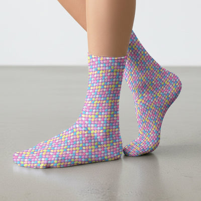 Colorful Easter Eggs Pattern Socks, Adult Socks for Men and Women