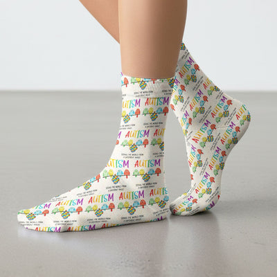 Autism Seeing The World From A Different Angle Birds Socks, Socks for Nurse Doctor