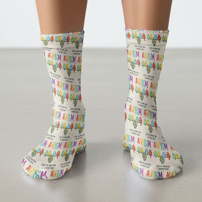 Autism Seeing The World From A Different Angle Birds Socks, Socks for Nurse Doctor