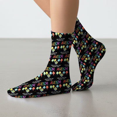 Autism Seeing The World From A Different Angle Birds Socks, Socks for Nurse Doctor