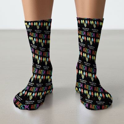 Autism Seeing The World From A Different Angle Birds Socks, Socks for Nurse Doctor