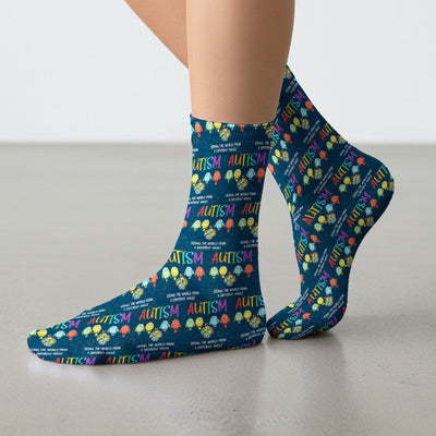Autism Seeing The World From A Different Angle Birds Socks, Socks for Nurse Doctor