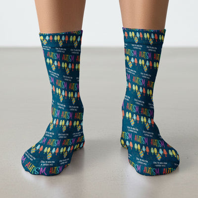 Autism Seeing The World From A Different Angle Birds Socks, Socks for Nurse Doctor