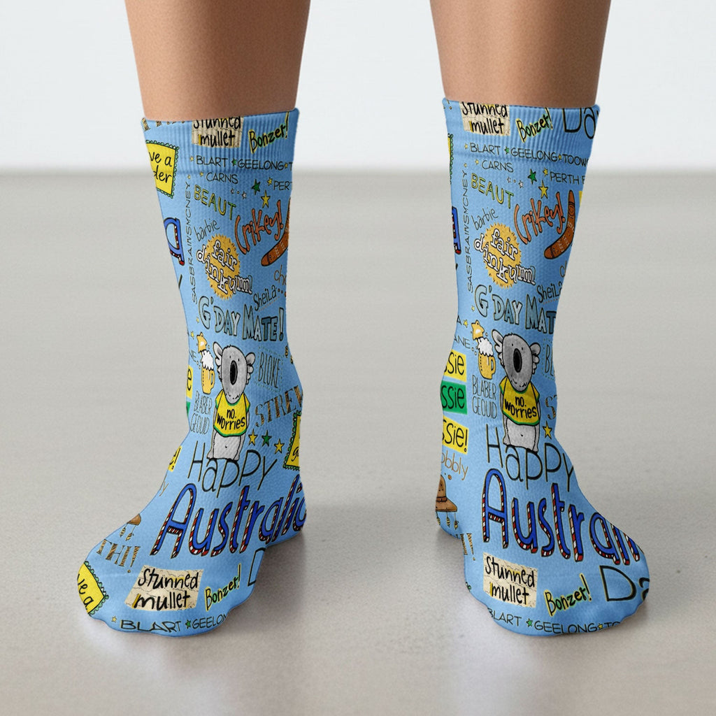 Cute Cartoon Koala Australia Pattern Medical Socks, Adult Socks for Men and Women