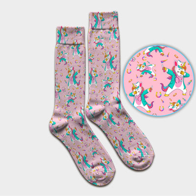 Cute Unicorn Nurse Dance Pattern Socks, Breathable Fabrics Medical Uniform