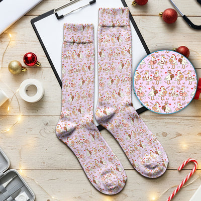 Cute Goose Nurse Valentine Design Medical, Socks for Nurse Doctor