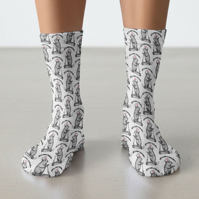 Funny Nurse Mouse Scooter Print Medical Socks, Socks for Nurse Doctor Adults