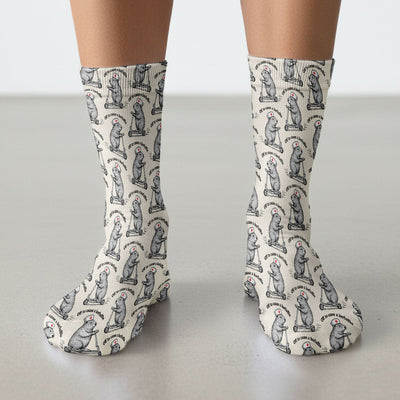 Funny Nurse Mouse Scooter Print Medical Socks, Socks for Nurse Doctor Adults