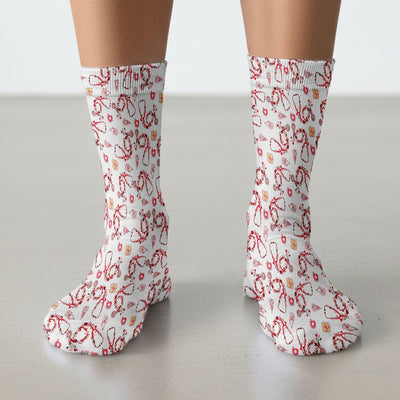 Heart Stethoscope Medical Pattern, Socks for Nurse Doctor