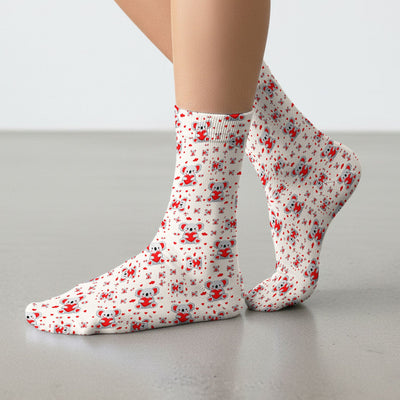 Valentine Cute Koala Heart Pattern Socks, Socks for Nurse Doctor