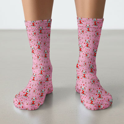 Valentine Cute Koala Heart Pattern Socks, Socks for Nurse Doctor