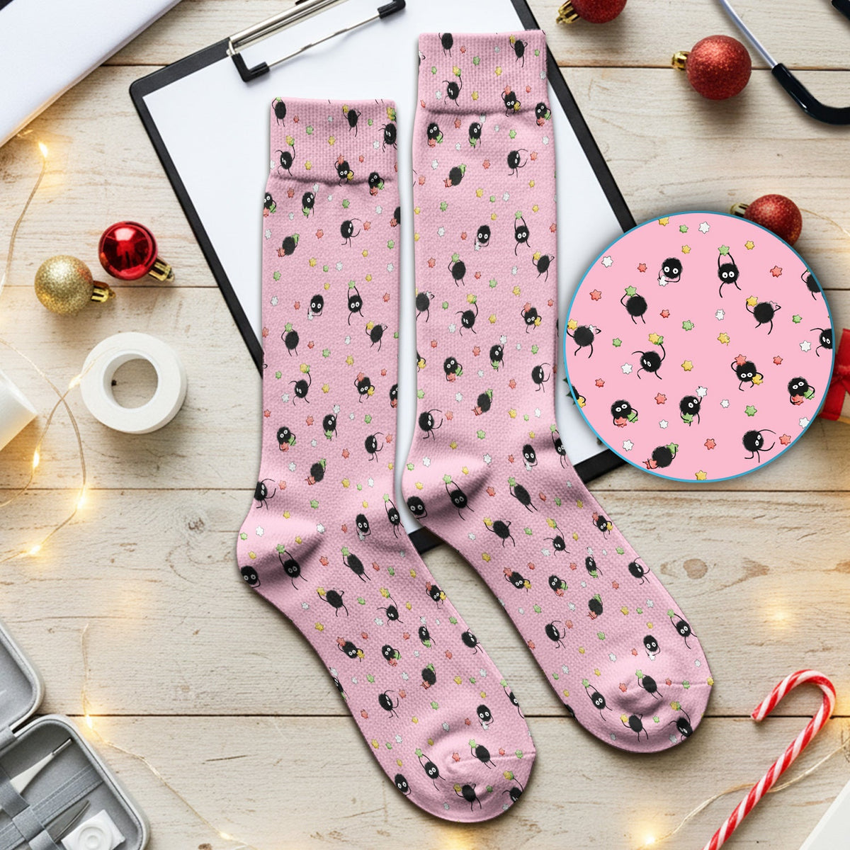 Funny Spider Pattern Pattern Pattern Scrub Socks, Cartoon Spider Pattern Nursing Uniform For Women