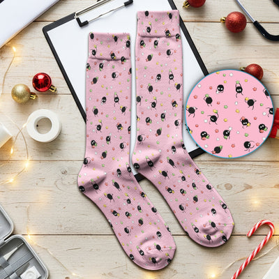 Funny Spider Pattern Pattern Pattern Scrub Socks, Cartoon Spider Pattern Nursing Uniform For Women