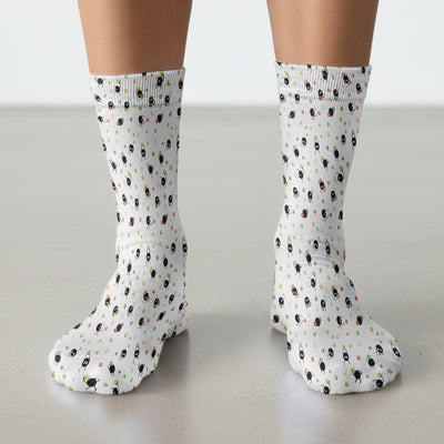 Funny Spider Pattern Pattern Pattern Scrub Socks, Cartoon Spider Pattern Nursing Uniform For Women