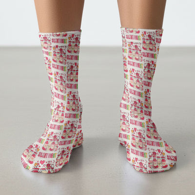 Valentine Silent Night Love Design, Adult Socks for Men and Women