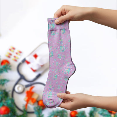 Colorful Bow Pattern Socks, Adult Socks for Men and Women