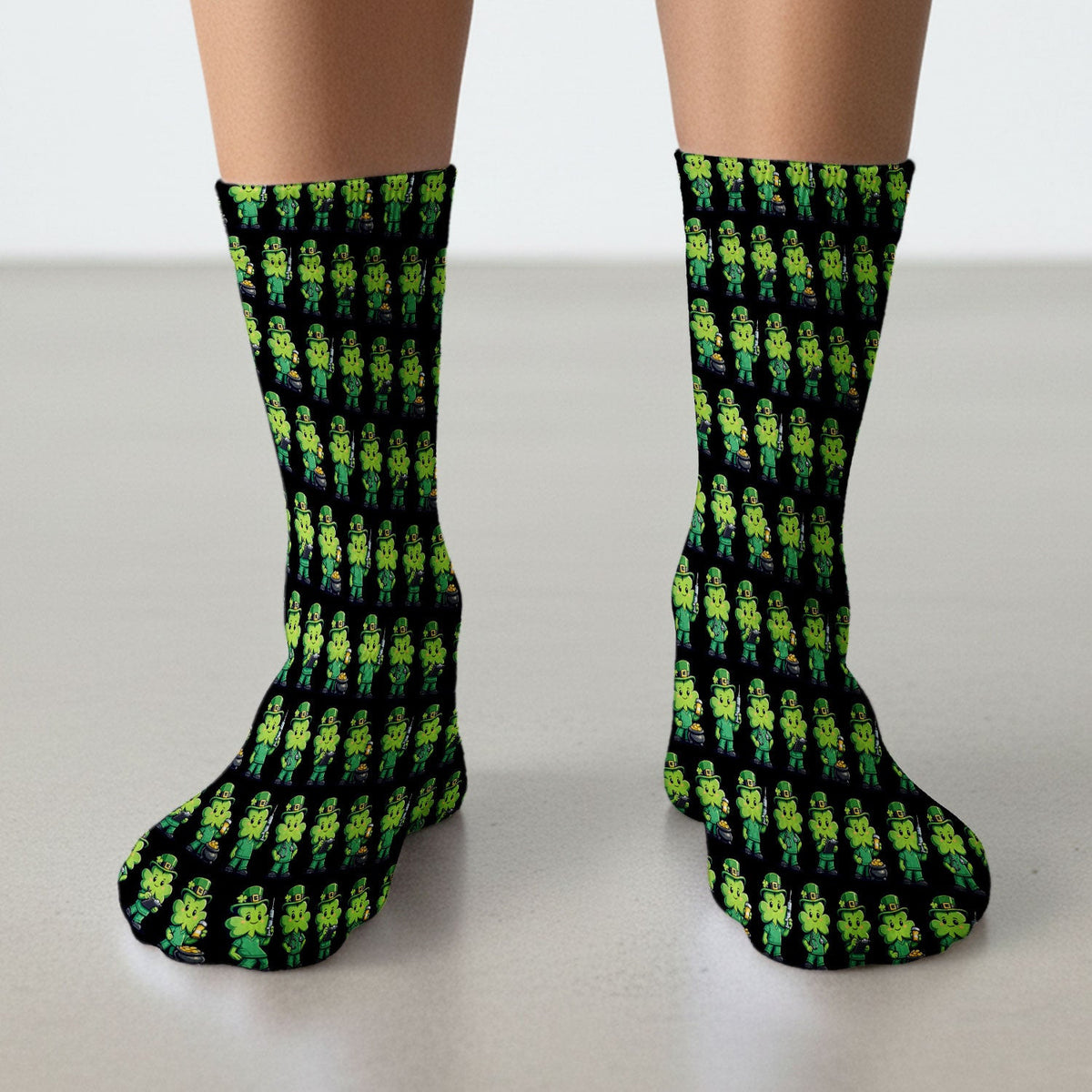 St Patrick Leprechaun Nurse Print Medical Socks, Breathable Fabrics Medical Uniform