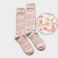 Cupid Nurse Scrub Socks, Cute Love Medical Pattern Sock For Valentine, Breathable Fabrics Nursing Uniform