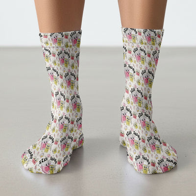 Stay Sharp Nurse Scrub Socks, Cute Medical Pattern Scrubs, Breathable Fabrics Nursing Uniform