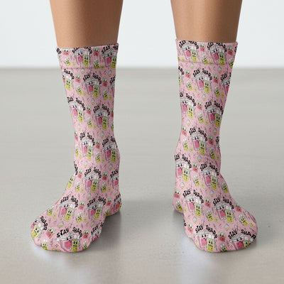 Stay Sharp Nurse Scrub Socks, Cute Medical Pattern Scrubs, Breathable Fabrics Nursing Uniform