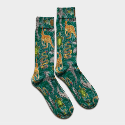 Crocodile Turtle Snake Animal Pattern Medical Socks, Nurse Doctor Uniform