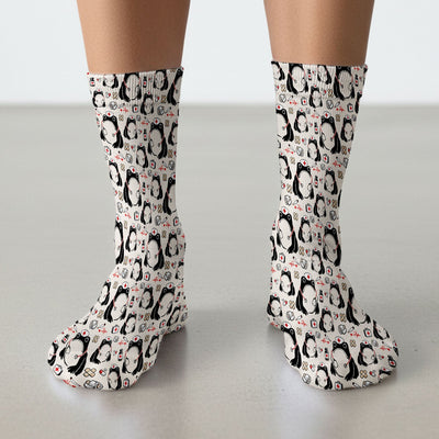 Cute Frog Nurse Medical Pattern Socks, Breathable Fabrics Medical Uniform