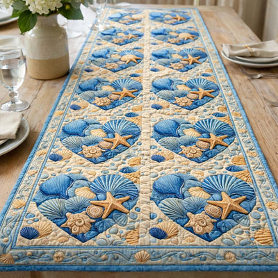 Ocean Serenity Quilted Table Runner Halloween Table Runner Thanksgiving Table Decor