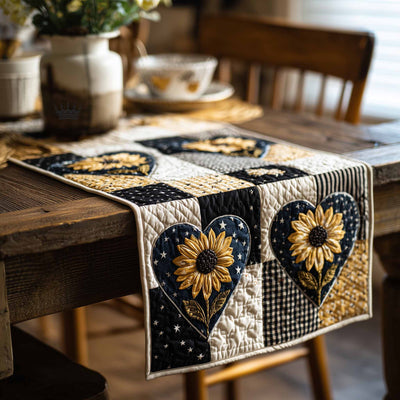 Rustic Bloom Quilted Table Runner Halloween Table Runner Thanksgiving Table Decor