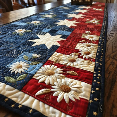 Liberty Daisy Quilted Table Runner Halloween Table Runner Thanksgiving Table Decor