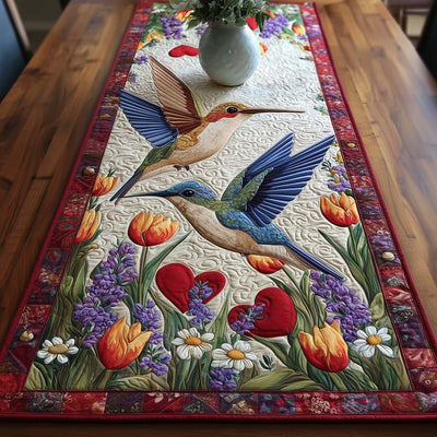 Hummingbird Charm Quilted Table Runner Halloween Table Runner Thanksgiving Table Decor