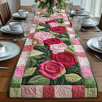 Blooming Elegance Quilted Table Runner Halloween Table Runner Thanksgiving Table Decor
