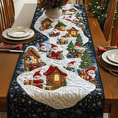Christmas Gnome Quilted Table Runner Halloween Table Runner Thanksgiving Table Decor