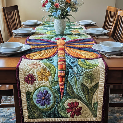Dragonfly Quilted Table Runner Halloween Table Runner Thanksgiving Table Decor