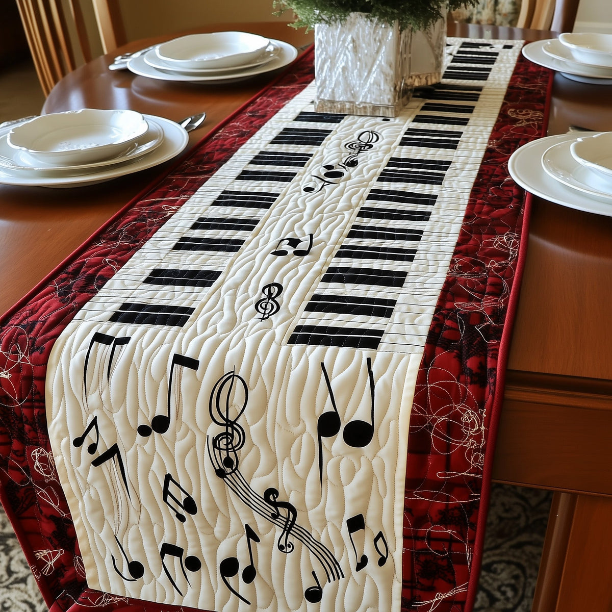 Symphony of Grace Quilted Table Runner Halloween Table Runner Thanksgiving Table Decor