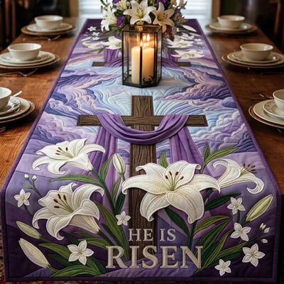 He Is Risen Quilted Table Runner Halloween Table Runner Thanksgiving Table Decor