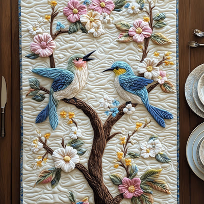 Hummingbird Springtime Quilted Table Runner Halloween Table Runner Thanksgiving Table Decor