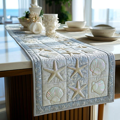 Coastal Whisper Quilted Table Runner Halloween Table Runner Thanksgiving Table Decor